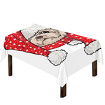 Santa Shih Tzu Print Tablecloth