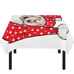 Santa Shih Tzu Print Tablecloth