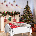 Santa Shih Tzu Print Tablecloth