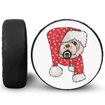 Santa Shih Tzu Print Tire Cover With Camera Hole