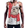 Santa Shih Tzu Print Men's Workout Tank Top