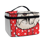 Santa Shih Tzu Print Travel Makeup Bag