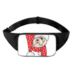 Santa Shih Tzu Print Waist Bag