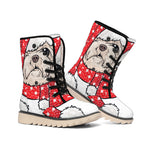 Santa Shih Tzu Print Winter Boots