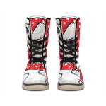 Santa Shih Tzu Print Winter Boots