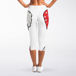 Santa Shih Tzu Print Women's Capri Leggings