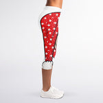 Santa Shih Tzu Print Women's Capri Leggings