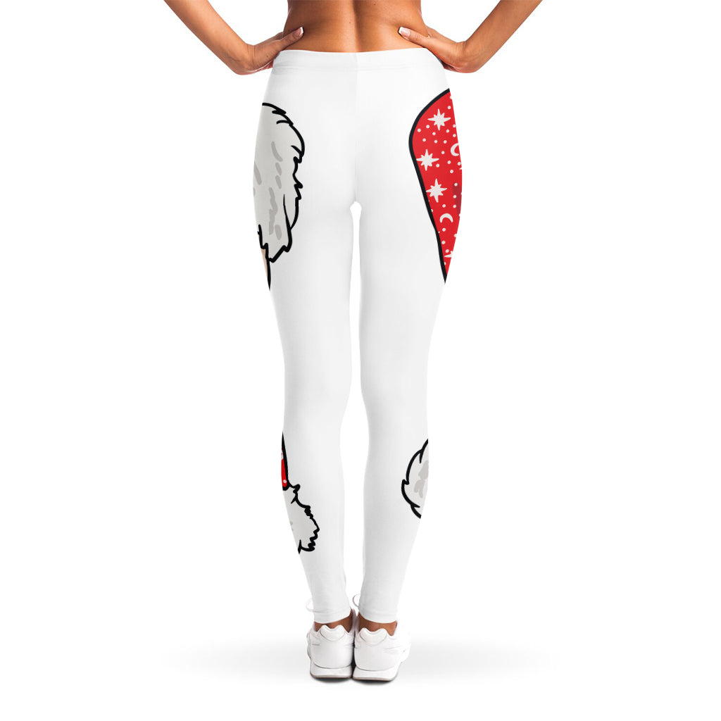 Santa Shih Tzu Print Women's Leggings