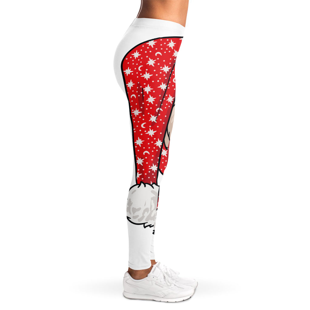 Santa Shih Tzu Print Women's Leggings