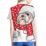 Santa Shih Tzu Print Women's Polo Shirt