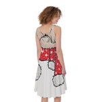 Santa Shih Tzu Print Women's Sleeveless Dress
