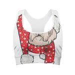 Santa Shih Tzu Print Women's Sports Bra