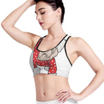 Santa Shih Tzu Print Women's Sports Bra