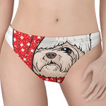 Santa Shih Tzu Print Women's Thong