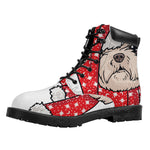 Santa Shih Tzu Print Work Boots