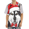Santa Siberian Husky Print Aloha Shirt