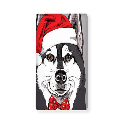Santa Siberian Husky Print Baby Crib Sheet