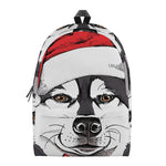 Santa Siberian Husky Print Backpack