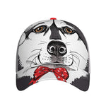Santa Siberian Husky Print Baseball Cap