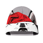 Santa Siberian Husky Print Beanie