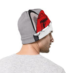 Santa Siberian Husky Print Beanie