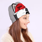 Santa Siberian Husky Print Beanie