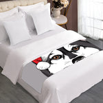 Santa Siberian Husky Print Bed Runner