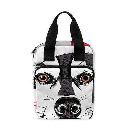 Santa Siberian Husky Print Bible Tote Bag