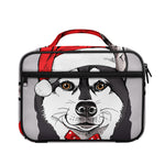 Santa Siberian Husky Print Briefcase Bible Bag