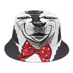 Santa Siberian Husky Print Bucket Hat
