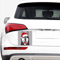 Santa Siberian Husky Print Car Sticker