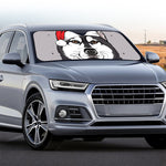 Santa Siberian Husky Print Car Windshield Sun Shade