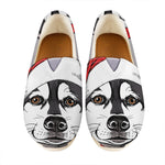 Santa Siberian Husky Print Casual Shoes