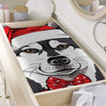 Santa Siberian Husky Print Changing Pad Cover