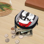 Santa Siberian Husky Print Coin Purse