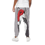 Santa Siberian Husky Print Cotton Pants