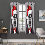 Santa Siberian Husky Print Curtain