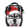 Santa Siberian Husky Print Diaper Bag