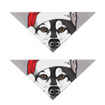 Santa Siberian Husky Print Dog Bandana