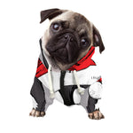 Santa Siberian Husky Print Dog Zip Up Hoodie