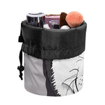 Santa Siberian Husky Print Drawstring Makeup Bag