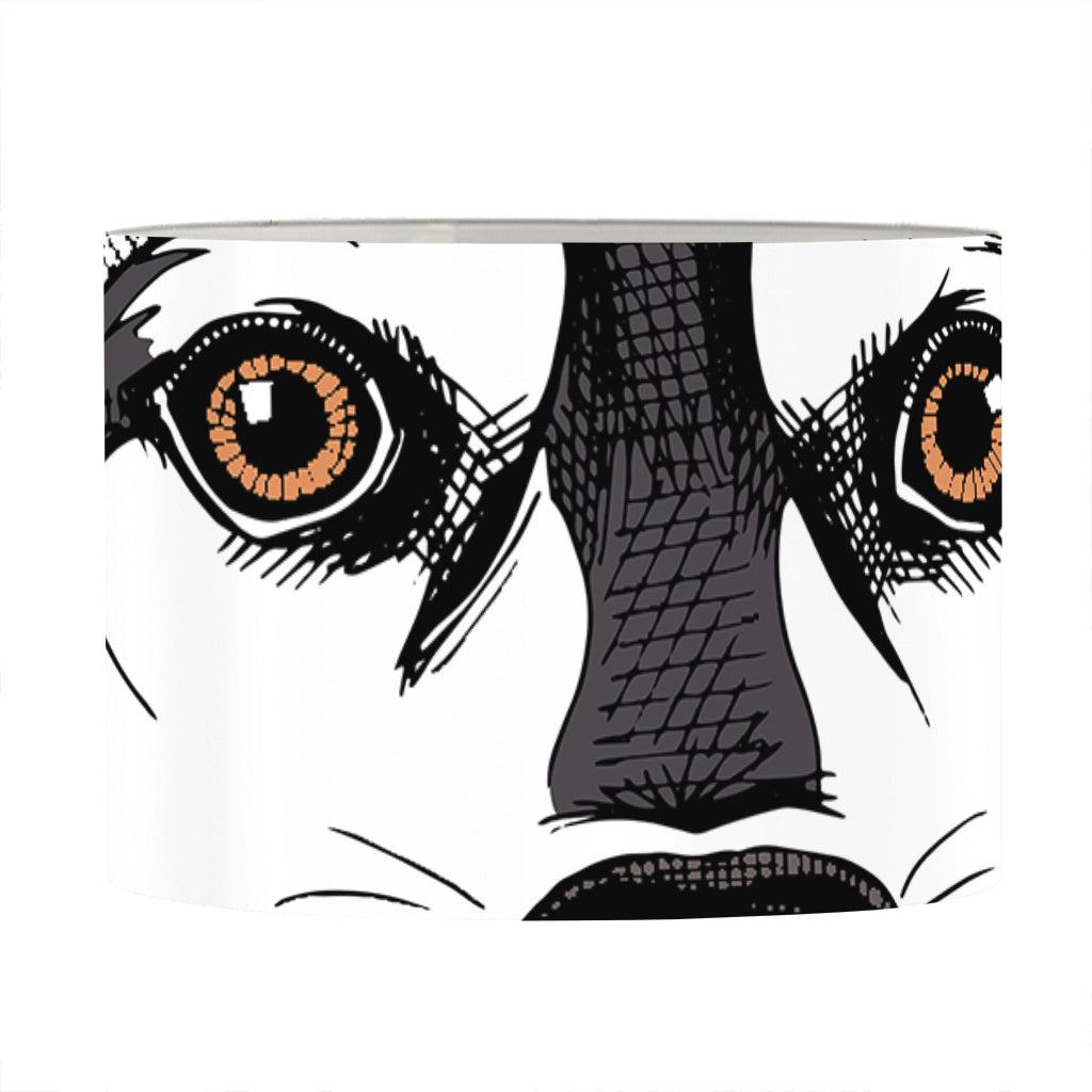 Santa Siberian Husky Print Drum Lamp Shade