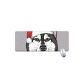 Santa Siberian Husky Print Extended Mouse Pad