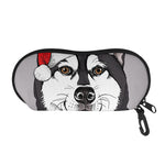 Santa Siberian Husky Print Glasses Case