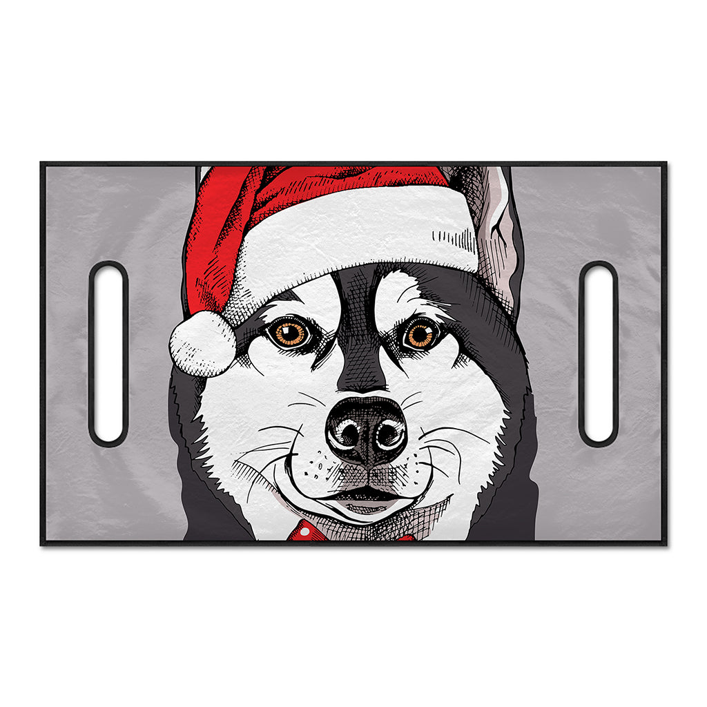 Santa Siberian Husky Print Golf Cart Seat Cover