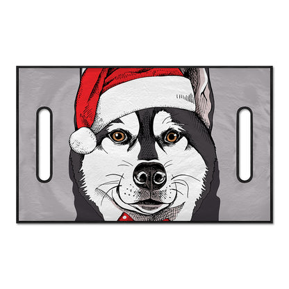 Santa Siberian Husky Print Golf Cart Seat Cover