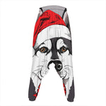 Santa Siberian Husky Print Hammer Pants