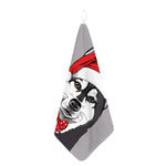 Santa Siberian Husky Print Hand Towel