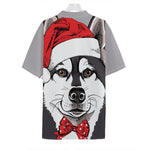 Santa Siberian Husky Print Hawaiian Shirt
