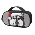 Santa Siberian Husky Print Portable Cooler Travel Case